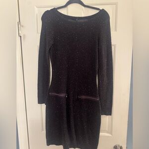 Chic purple Long Sleeve sweater Dress